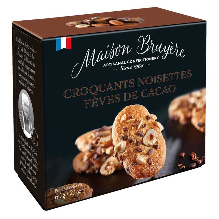 Maison Bruyere - French Cookies with Cocoa Nibs & Hazelnuts, 60g (2.1oz)