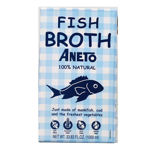 Aneto - 100% Natural Fish Broth, 33.8 fl oz (1000ml) - myPanier