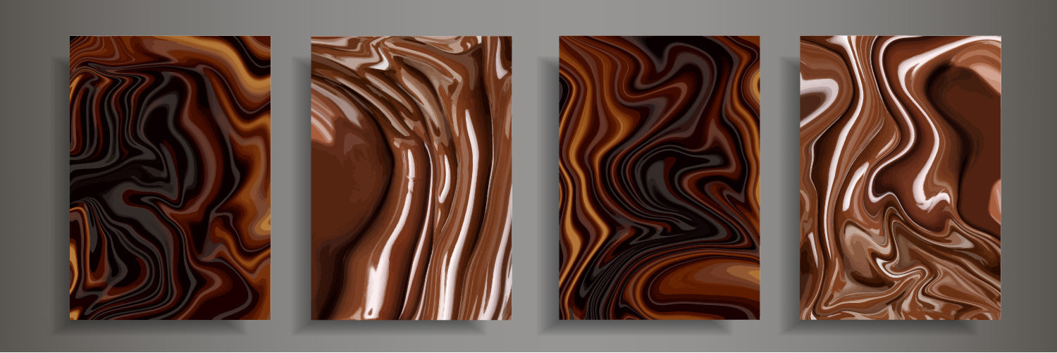 Chocolate chunks on a table