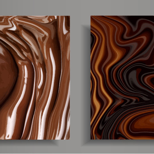 Chocolate chunks on a table