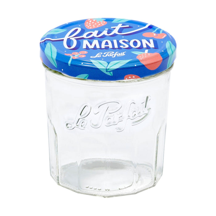 Le Parfait - Pot de confiture français en verre à gelée à facettes avec couvercle torsadé en métal, 324 ml (11 fl. oz)