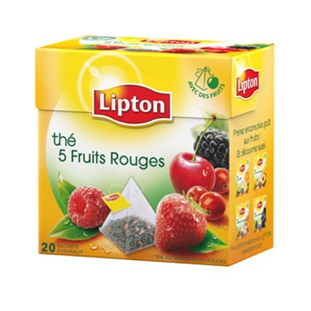 Lipton Thé Noir 5 Fruits Rouges 20 Sachets, 34g (1.2oz)