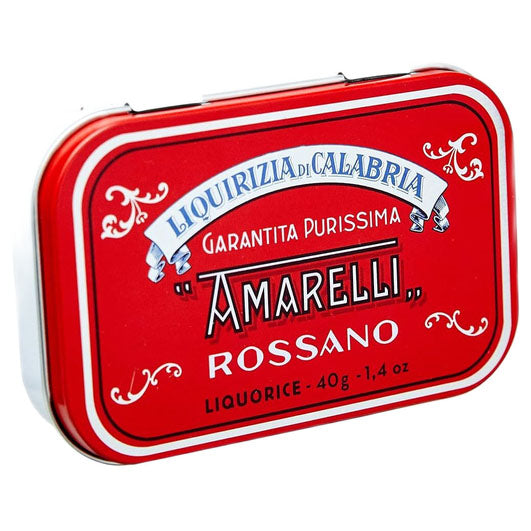 Amarelli Réglisse Rossa Spezzaatina, boîte de 40 g (1,4 oz)