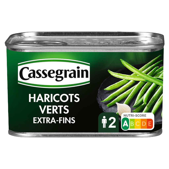 Cassegrain - Haricots verts extra fins, boîte de 400 g (14,1 oz)