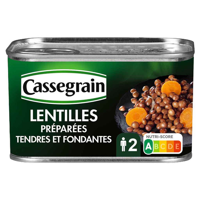 Cassegrain - Prepared Lentils, 400g (14.1oz) Tin
