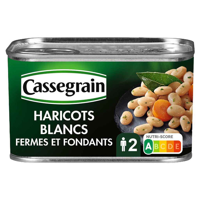 Cassegrain - Haricots blancs préparés, boîte de 400 g (14,1 oz)