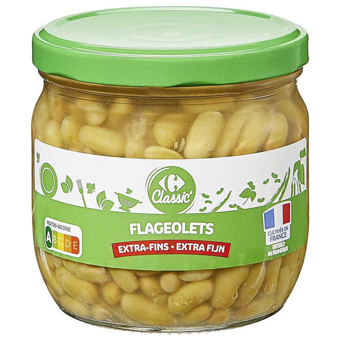 Classic Extra-Fine Green Flageolets, 330g (11.6oz) Jar