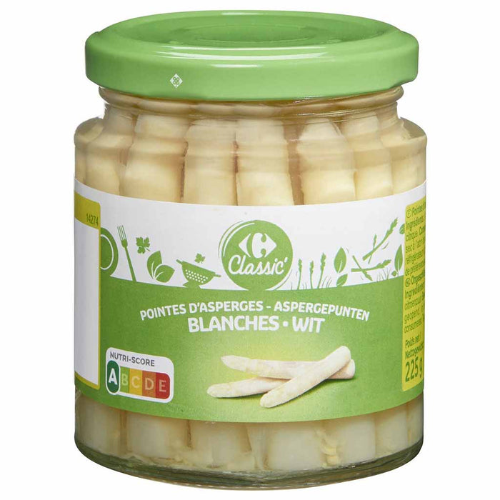 Classic White Asparagus Tips (Pointes), 250ml (8.4 fl oz) Jar