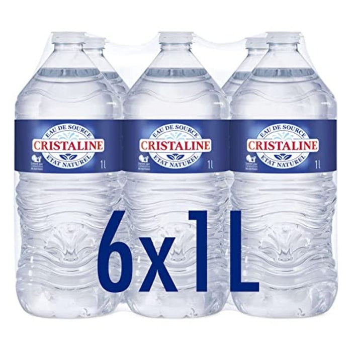 Cristaline Natural Mineral Spring Water Still, 6x1L Bottles