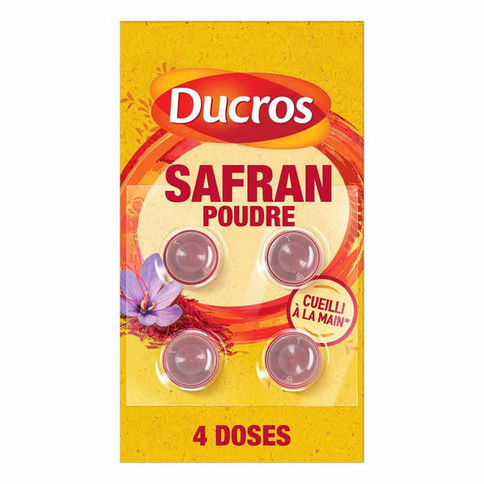 Ducros Saffron Powder 4 Doses, 0.4g (0.01oz)