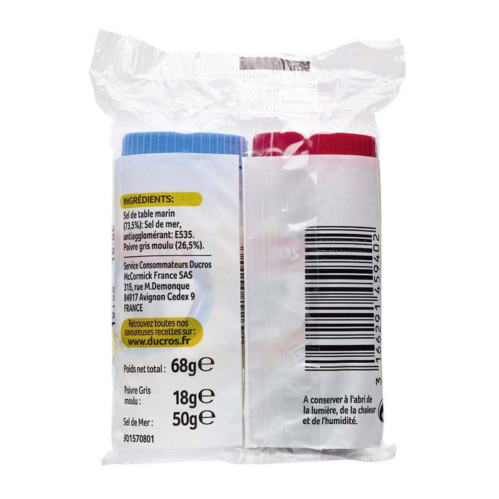 Ducros - Duo sel et poivre, paquet de 68 g (2,4 oz)