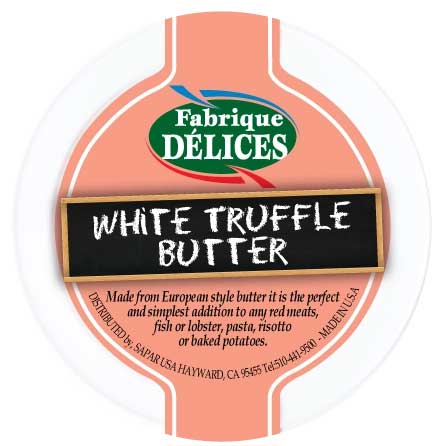 Délices - Beurre de truffe blanche entièrement naturel, pot de 3 oz (un pot)