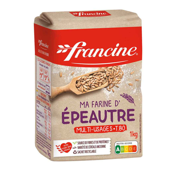 Francine - Farine d'Épeautre (Epeautre) T80, 1kg (2.2lb)