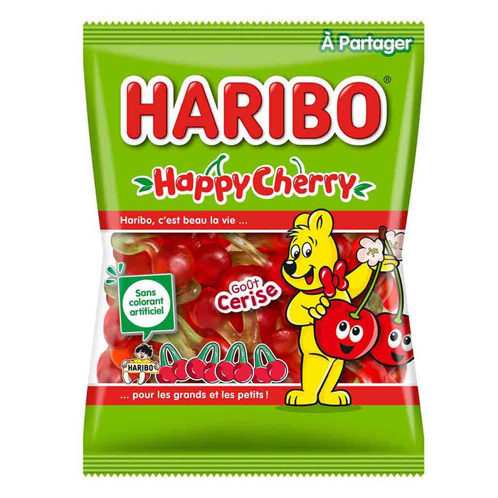 Haribo - Bonbons mous Happy Cherry, sac de 220 g (7,7 oz)