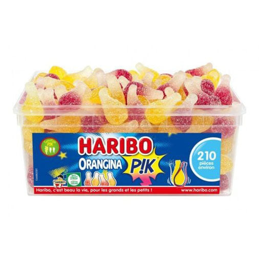 Haribo - Bonbons Orangina PIK 210 pièces, boîte de 1000 g (35,2 oz)