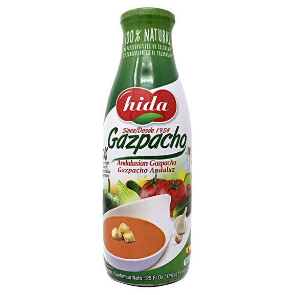 Hida - Andalusian All-Natural Gazpacho Soup, 750ml (25.4 Fl oz)