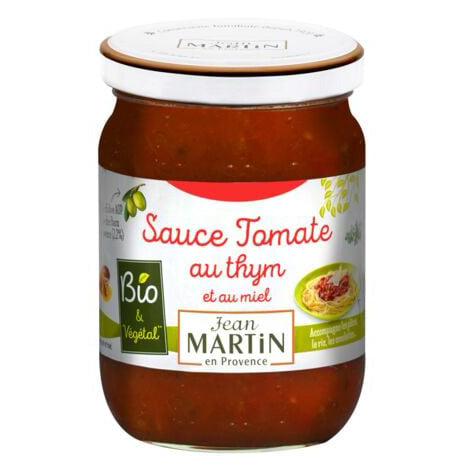 Jean Martn - Sauce tomate au thym biologique, 240g (8.4oz)
