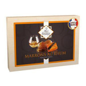 Marron Glace, Marron Frances, display candied chestnuts, sweet