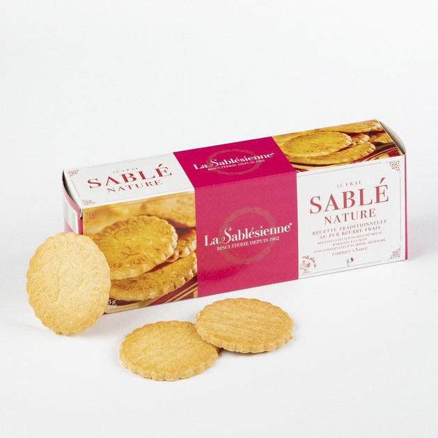 La Sablesienne  - Nature Shortbread Cookies, 125g (4.4oz) Box