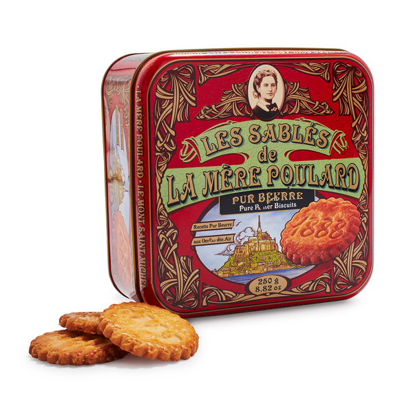 La Mère Poulard - Biscuits au beurre français aux Sables, boîte de 250 g (8,8 oz)