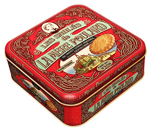 La Mère Poulard - Biscuits au beurre français aux Sables, boîte de 250 g (8,8 oz)