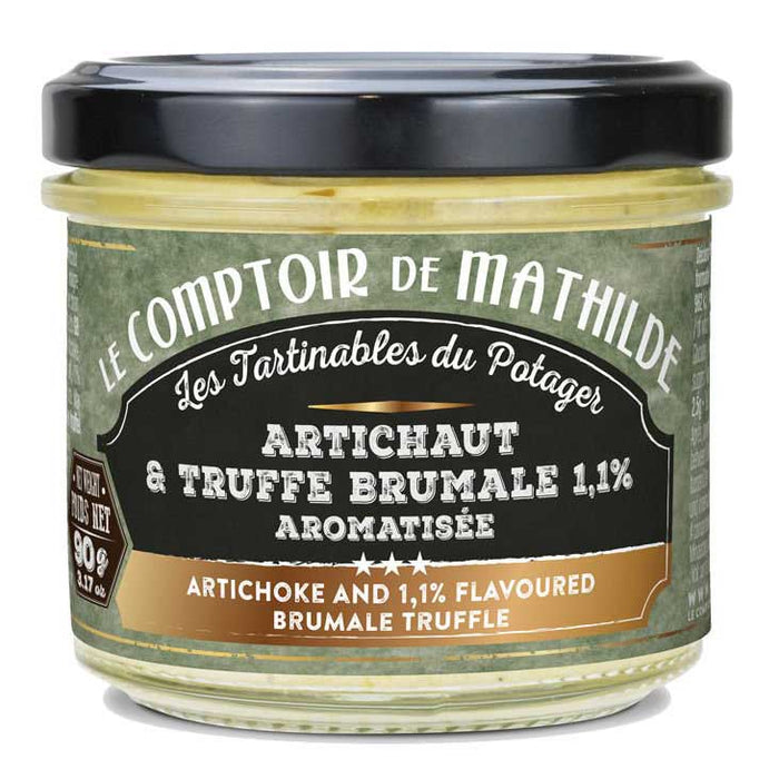 Mathilde - Artichaut et truffe Brumale aromatisée à 1,1 %, pot de 3,17 oz (90 g)