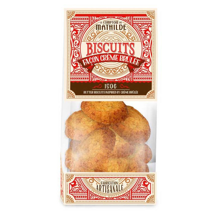 Mathilde - Biscuits au beurre inspirés de la crème brûlée, 5,29 oz (150 g)