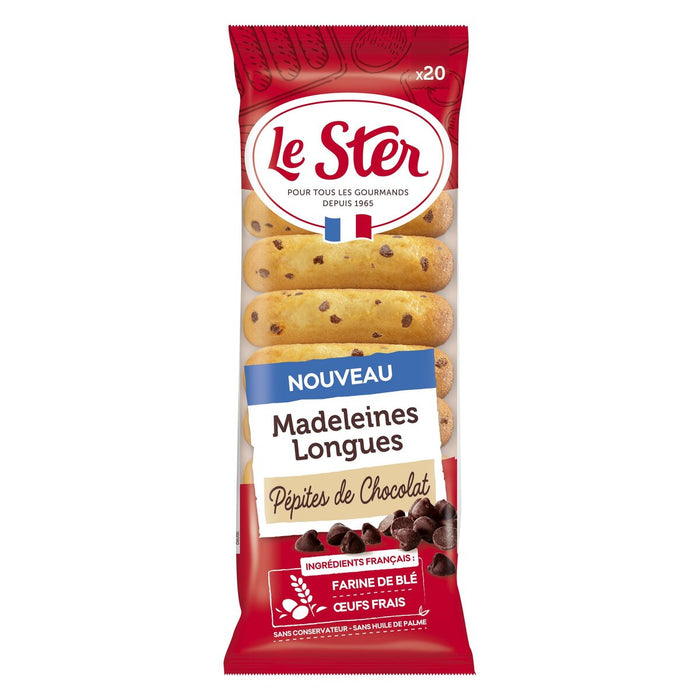 Le Ster Long Madeleines Chocolate Chips, 250g (8.8oz)