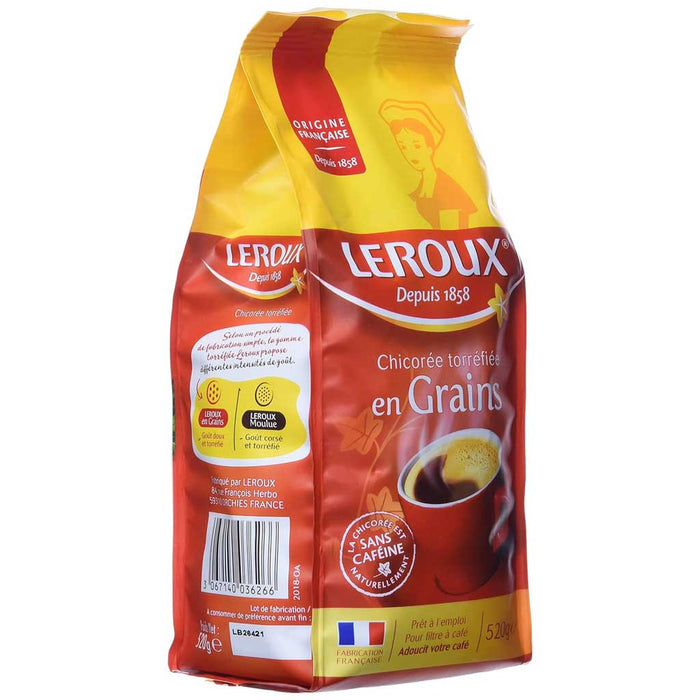 Chicorée Leroux en grains - Alternative au café, 520 g (18,4 oz)