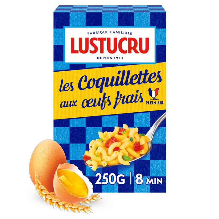 Lustucru - Pâtes Coquillette aux Oeufs, 250g (8.8oz)