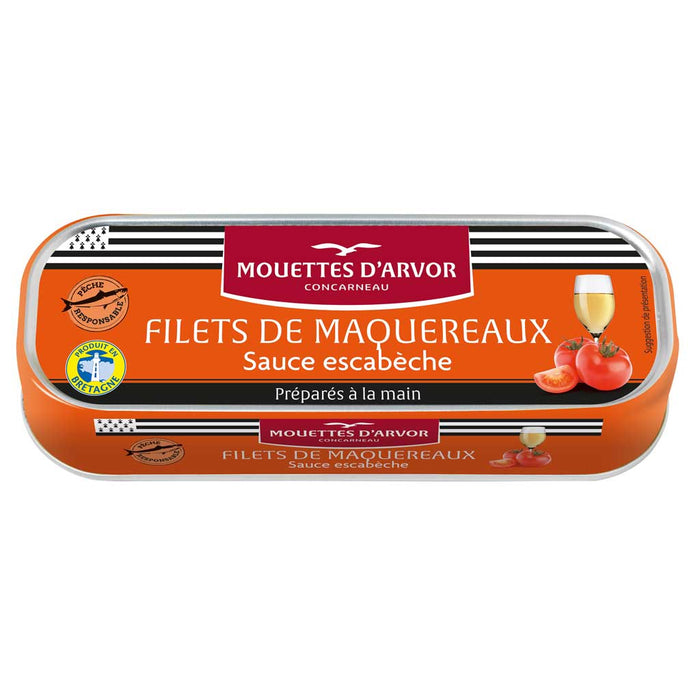 Mouettes d'Arvor - Mackerel Fillets in Escabeche Sauce, 169g (6 oz)