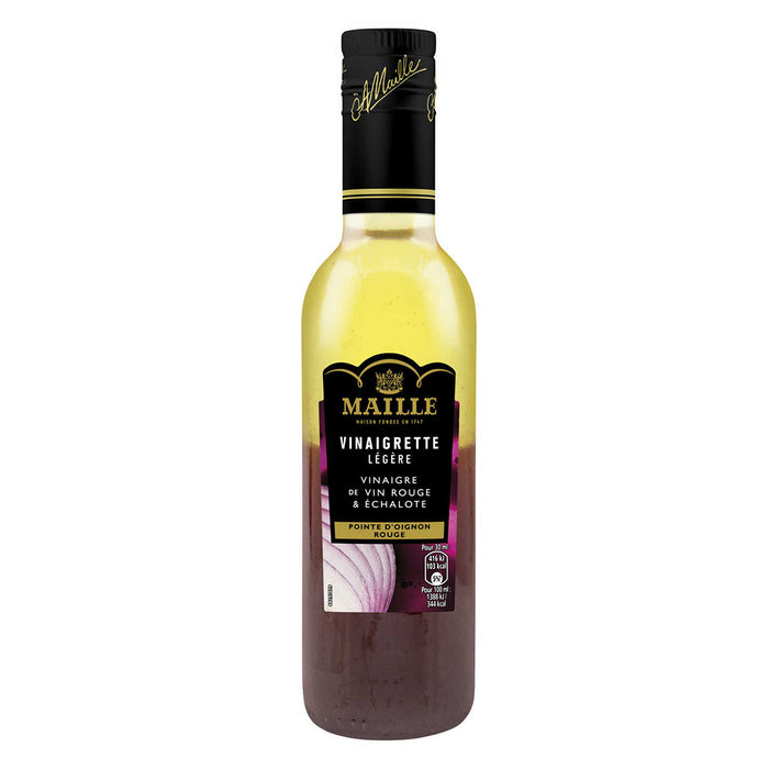 Maille - Vin rouge, vinaigrette légère à l'échalote et à l'oignon rouge, bouteille de 360 ​​ml (36 cl)