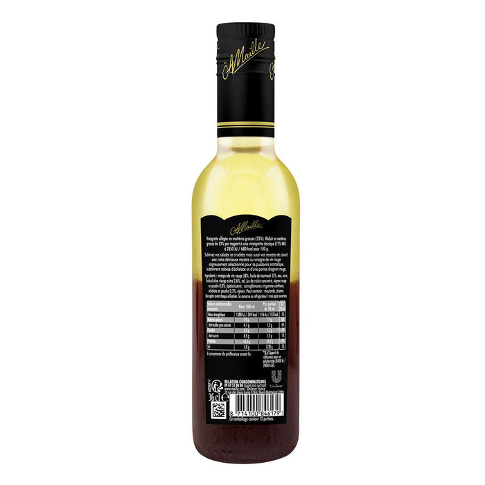 Maille - Vin rouge, vinaigrette légère à l'échalote et à l'oignon rouge, bouteille de 360 ​​ml (36 cl)