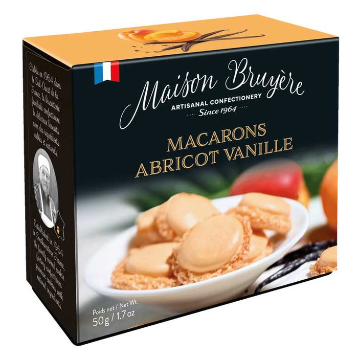 Maison Bruyère - Macarons Abricot Vanille, 1.8oz (50g)