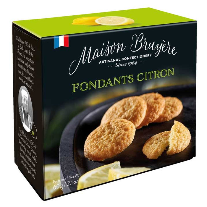 Maison Bruyère - Biscuits Fins au Citron (fondants dans la Bouche), 60g (2.1oz)