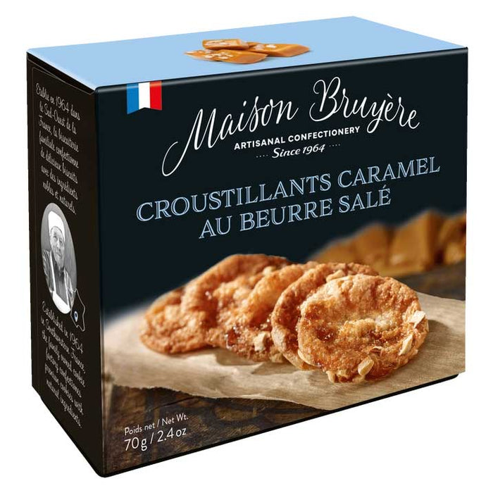 Maison Bruyère - Biscuits fins français au caramel salé, 70 g (2,5 oz)