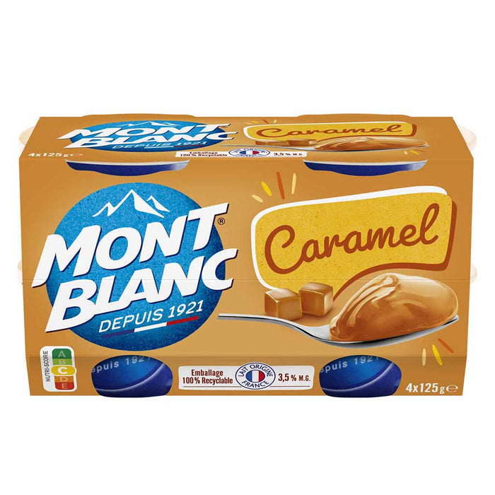 Crèmes dessert au caramel du Mont Blanc, 4 pots de 125 g (4,4 oz)