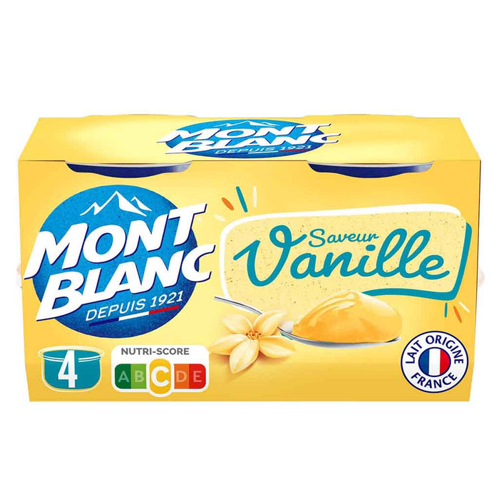 Mont Blanc Vanilla Dessert Cream, 4 x 125g (17.6oz)