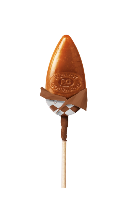 Pierrot Gourmand - 10 Caramel Lollipops made w/ Fresh Milk, 130g (4.6oz)