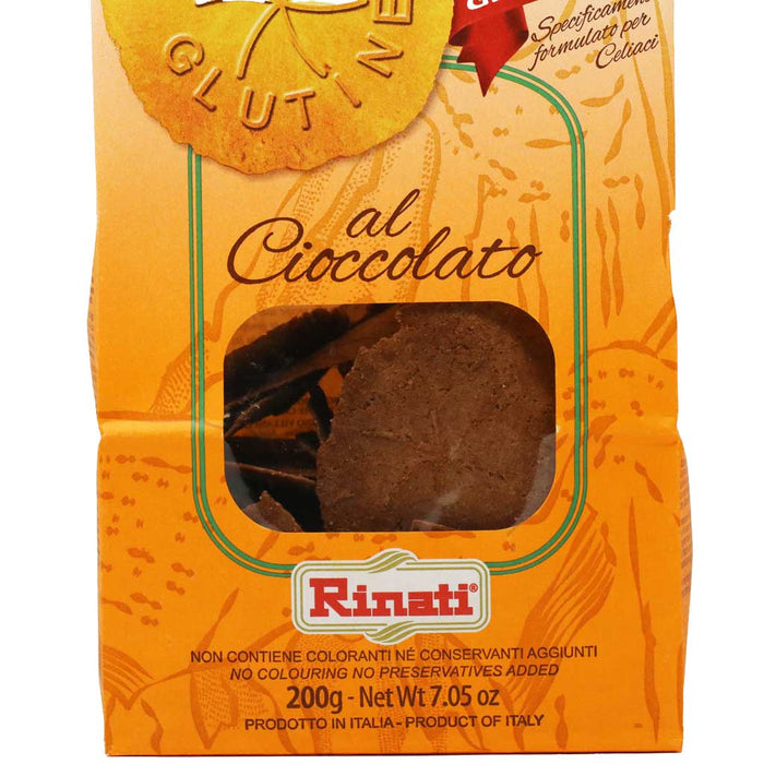 Rinati Gluten-Free Chocolate Brigidini Cookies, 200g (7oz) Bag