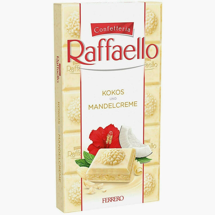Raffaello Coconut and Almond White Chocolate Bar, 90g (3.2oz)