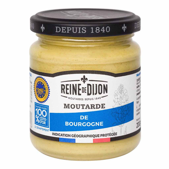 Reine de Dijon - Moutarde de Bourgogne IGP, Pot 200g (7oz)