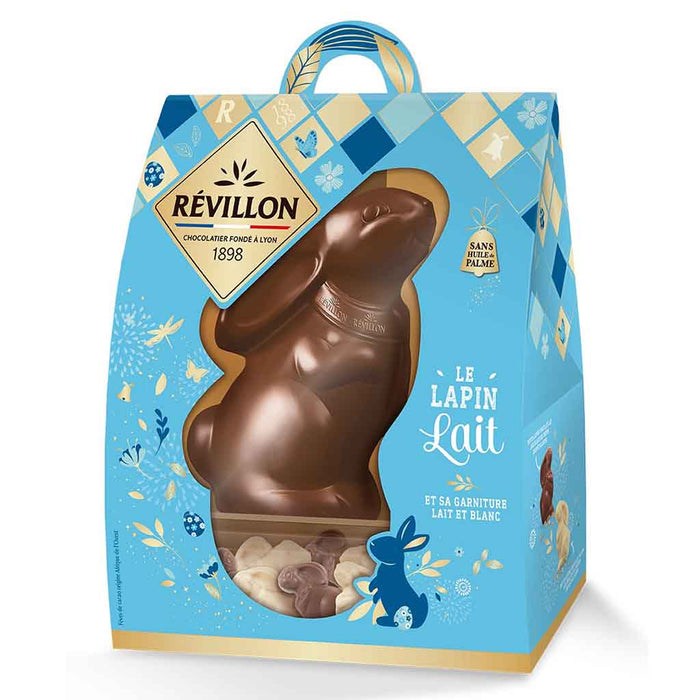Revillon Milk Chocolate Bunny Molding & Little Rabbits, 300g (10.5oz)