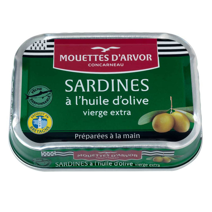 Mouettes d'Arvor - Sardines in Extra Virgin Olive Oil, 115g (4.1 oz)