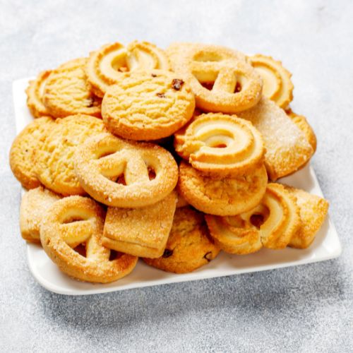 Plate of cookies and biscuits