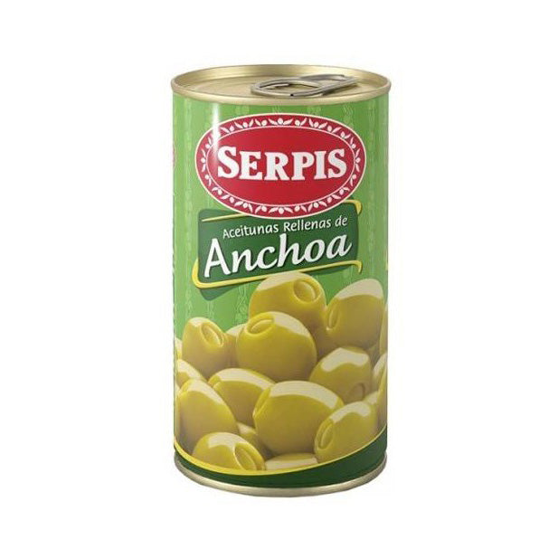 Serpis - Olives farcies aux anchois, 4,59 oz (130 g)