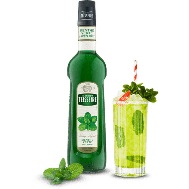 Teisseire Green Mint Syrup Professional Line, 70cl (23.6 fl oz)