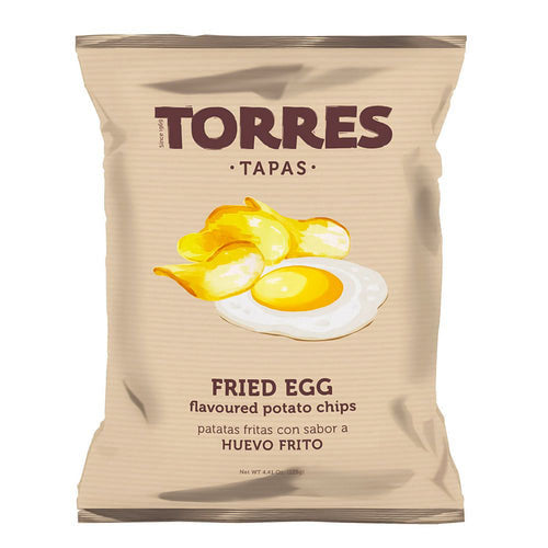 Torres - Chips de pommes de terre aromatisées aux œufs frits, 125 g (4,4 oz)