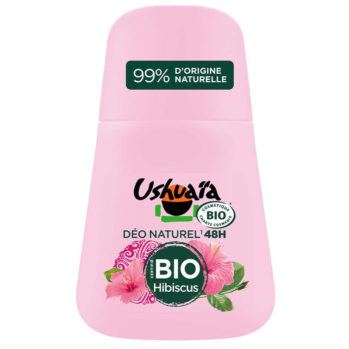 Déodorant roll-on naturel à l'hibiscus Ushuaia, 50 ml (1,6 fl oz)