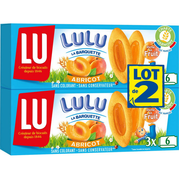 LU - Biscuits aux abricots Lulu Barquette, 120g (4,2 oz)